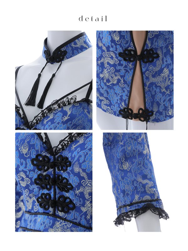 画像29: 【即日発送！】【ハロウィン】 オフショルチャイナワンピース 【コスプレ6点セット】 【XS-Lサイズ/3カラー】(SE01YN)[OF04]