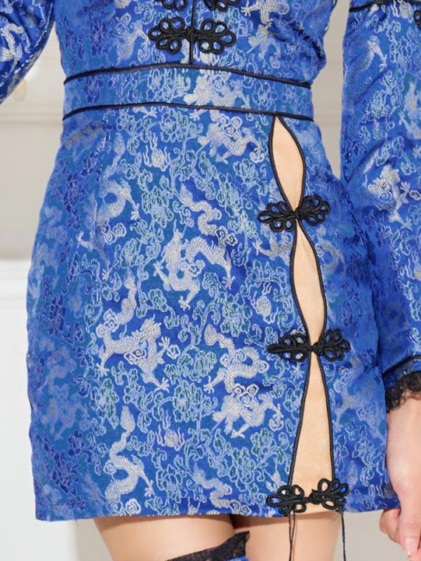 画像8: 【即日発送！】【ハロウィン】 オフショルチャイナワンピース 【コスプレ6点セット】 【XS-Lサイズ/3カラー】(SE01YN)[OF04]