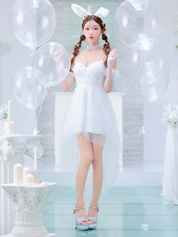 画像4: 【ハロウィン】 バニービジューフレアワンピース 【コスプレ5点セット】 【XS-Mサイズ/2カラー】[OF04]