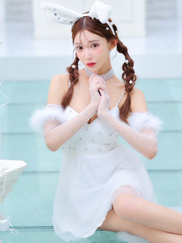 画像5: 【ハロウィン】 バニービジューフレアワンピース 【コスプレ5点セット】 【XS-Mサイズ/2カラー】[OF04]