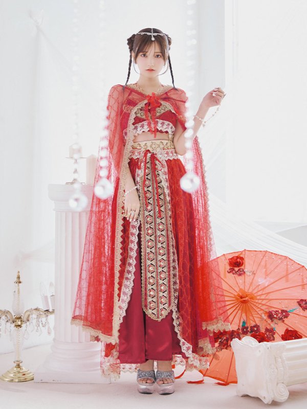 画像12: 【即日発送】アラビアンガール/アラジンコスプレセット【ハロウィン7点セット】【フリーサイズ/4カラー】[HC03]