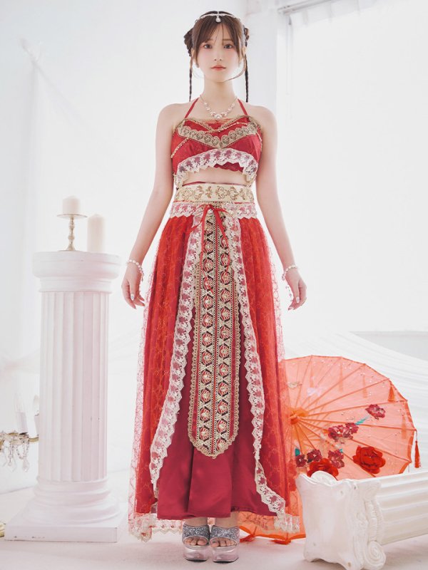 画像5: 【即日発送】アラビアンガール/アラジンコスプレセット【ハロウィン7点セット】【フリーサイズ/4カラー】[HC03]