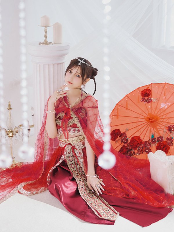 画像10: 【即日発送】アラビアンガール/アラジンコスプレセット【ハロウィン7点セット】【フリーサイズ/4カラー】[HC03]