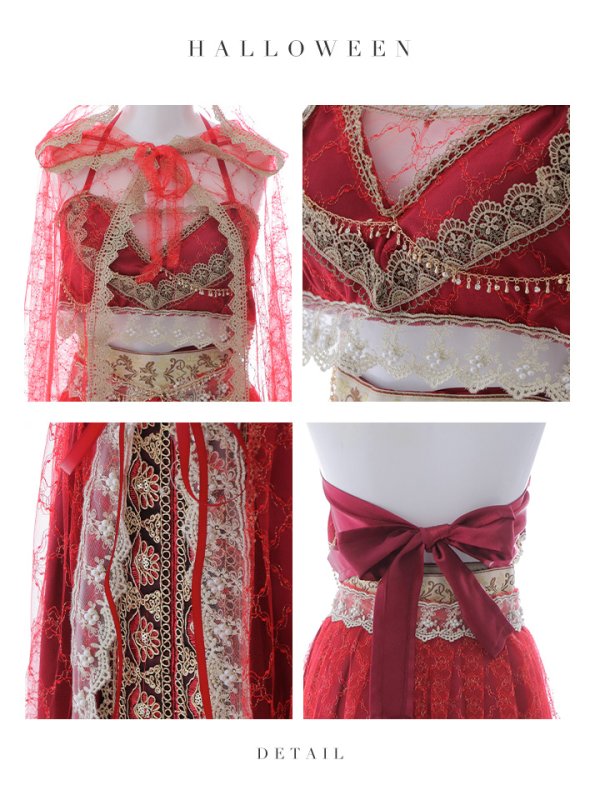 画像26: 【即日発送】アラビアンガール/アラジンコスプレセット【ハロウィン7点セット】【フリーサイズ/4カラー】[HC03]