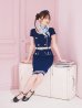 画像6: 【即日発送！】【ハロウィン】CA タイトミディアムワンピース 【コスプレ5点セット】 【S-Lサイズ/1カラー】[YMT]