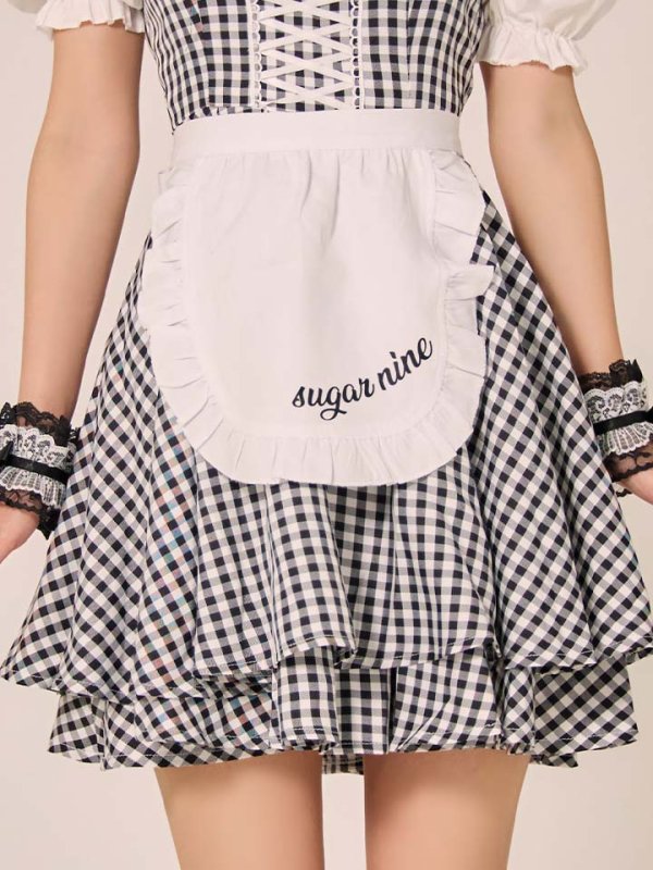 画像20: 【SALE!!】【即日発送！】【ハロウィン】ギンガムチェックメイドワンピース 【コスプレ5点セット】[HC03]