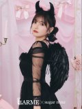 【即日発送！】【ハロウィン】ショートインロングデビルワンピース 【コスプレ4点セット】[YMT-H]