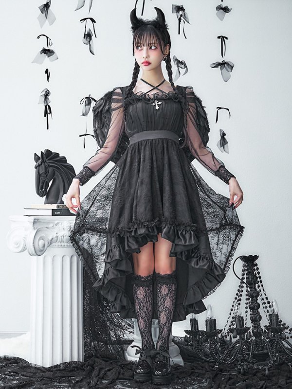 画像18: 【即日発送！】【ハロウィン】ショートインロングデビルワンピース 【コスプレ4点セット】[OF04-H]