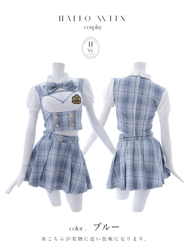 画像27: 【即日発送！】【ハロウィン】アイドルスクールガールセットアップ 【コスプレ5点セット】[OF04]