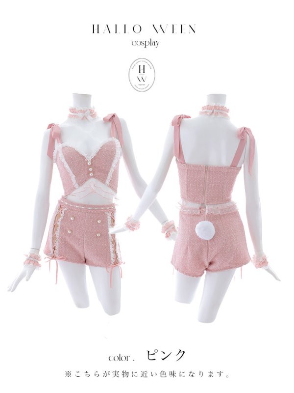 画像20: 【SALE!!】【即日発送！】【ハロウィン】 ツイードリボンセットアップ 【コスプレ7点セット】【XS-Mサイズ/1カラー】[HC03]