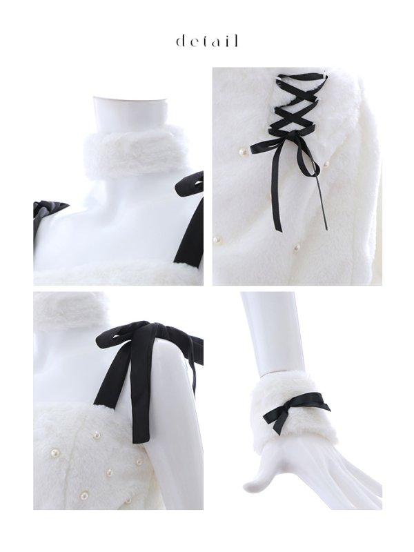 画像37: 【SALE!!】【即日発送】【ハロウィン】 バイカラーリボンもこもこパピー 【コスプレ6点セット】 【FREEサイズ/1カラー】[OF01]