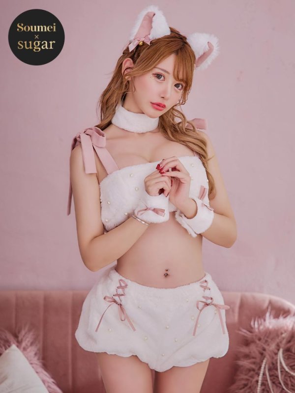 画像3: 【即日発送】【ハロウィン】 もこもこキャットリボンセットアップ 【コスプレ6点セット】 【Fサイズ/3カラー】[HC03]