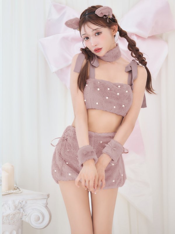 画像13: 【即日発送】【ハロウィン】 もこもこキャットリボンセットアップ 【コスプレ6点セット】 【Fサイズ/3カラー】[HC03]