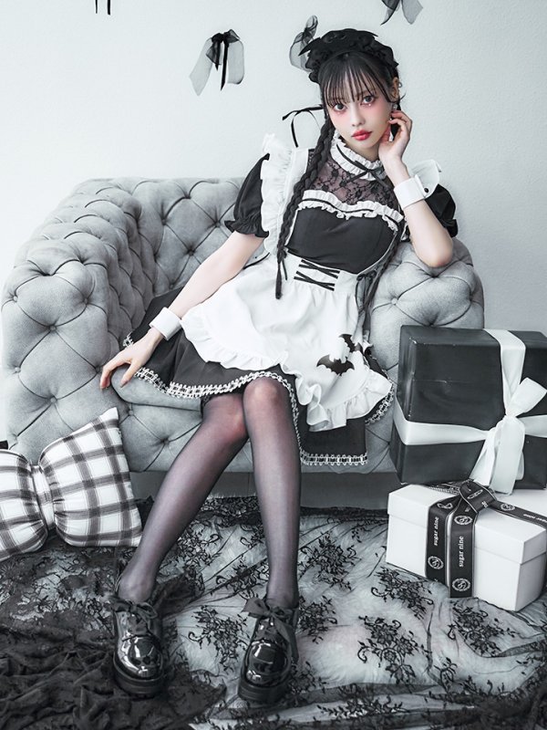 画像10: 【即日発送！】【ハロウィン】クラシックメイドワンピース 【コスプレ5点セット】[OF01]