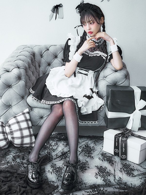 画像11: 【即日発送！】【ハロウィン】クラシックメイドワンピース 【コスプレ5点セット】[OF01]