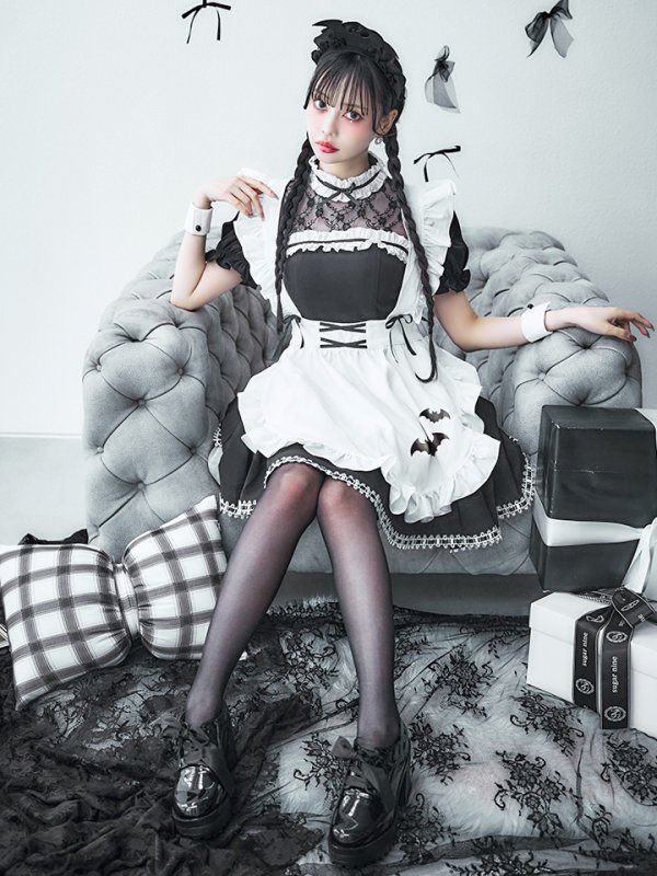 画像13: 【即日発送！】【ハロウィン】クラシックメイドワンピース 【コスプレ5点セット】[OF01]