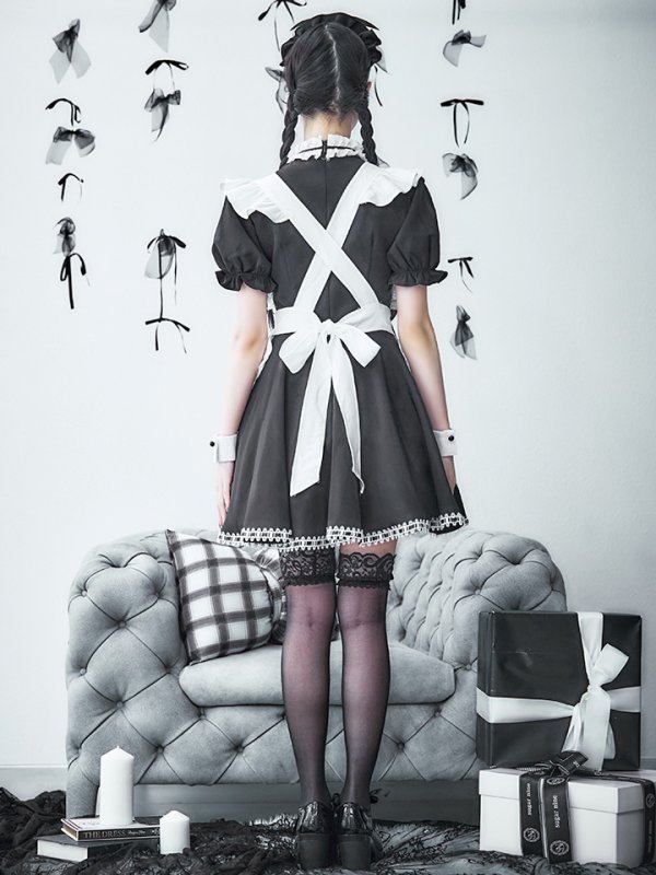 画像20: 【即日発送！】【ハロウィン】クラシックメイドワンピース 【コスプレ5点セット】[OF01]