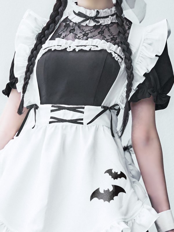 画像21: 【即日発送！】【ハロウィン】クラシックメイドワンピース 【コスプレ5点セット】[OF01]