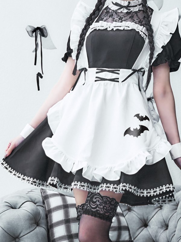 画像22: 【即日発送！】【ハロウィン】クラシックメイドワンピース 【コスプレ5点セット】[OF01]