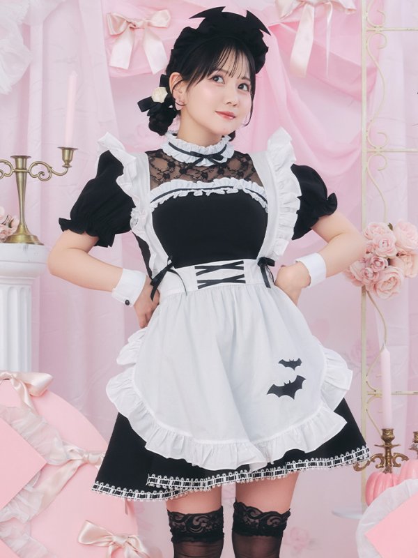 画像4: 【即日発送！】【ハロウィン】クラシックメイドワンピース 【コスプレ5点セット】[OF01]