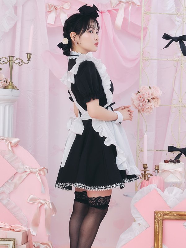 画像6: 【即日発送！】【ハロウィン】クラシックメイドワンピース 【コスプレ5点セット】[OF01]