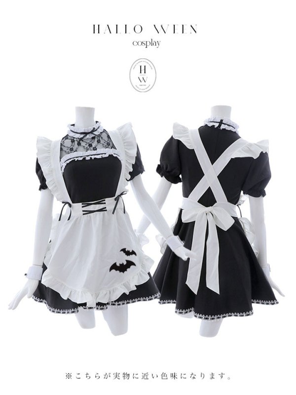 画像11: 【即日発送！】【ハロウィン】クラシックメイドワンピース 【コスプレ5点セット】[OF01]