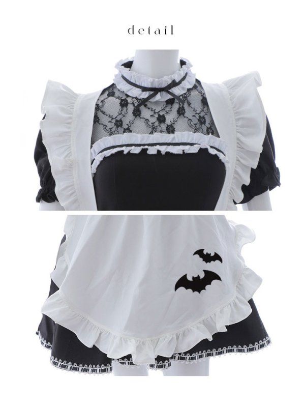 画像12: 【即日発送！】【ハロウィン】クラシックメイドワンピース 【コスプレ5点セット】[OF01]