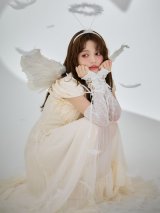 【即日発送！】【ハロウィン】 天使プリーツスカートワンピ 【コスプレ5点セット】 【S-XLサイズ/１カラー】[OF01-H]