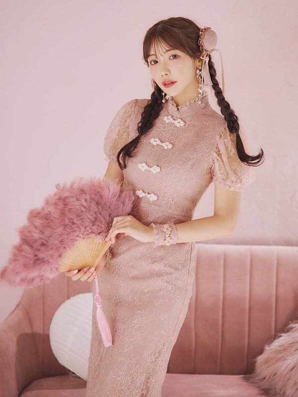 画像13: 【SALE!!】【ハロウィン】チャイナレースタイトワンピース 【コスプレ3点セット】 【S-Lサイズ/2カラー】(SE01YN)[OF01]