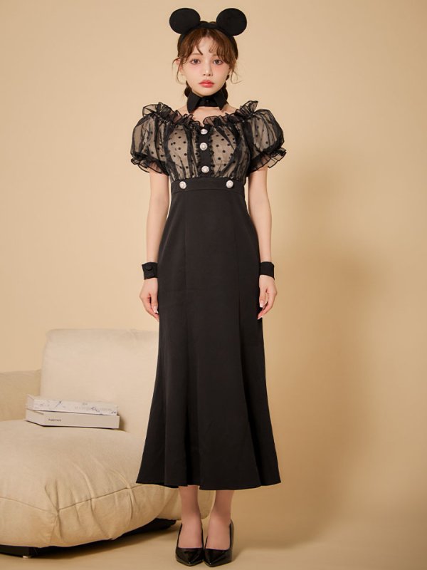 画像4: 【SALE!!】【即日発送！】【ハロウィン】マウスシアーマーメイドワンピース 【コスプレ4点セット】 【S-Lサイズ/1カラー】[HC03]