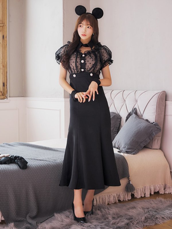 画像4: 【SALE!!】【即日発送！】【ハロウィン】マウスシアーマーメイドワンピース 【コスプレ4点セット】 【S-Lサイズ/1カラー】[HC03]