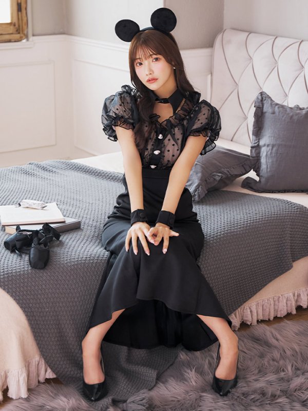 画像6: 【SALE!!】【即日発送！】【ハロウィン】マウスシアーマーメイドワンピース 【コスプレ4点セット】 【S-Lサイズ/1カラー】[HC03]