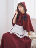 【即日発送！】【ハロウィン】赤ずきんロングフレアワンピース 【コスプレ3点セット】 【S-XLサイズ/1カラー】[YMT]