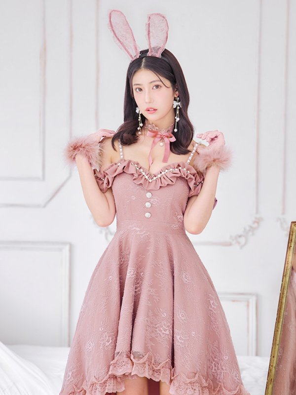 画像5: 【SALE!!】【即日発送！】【ハロウィン】 バニーショートインロングワンピース 【コスプレ5点セット】【XS-XLサイズ/2カラー】[OF04]