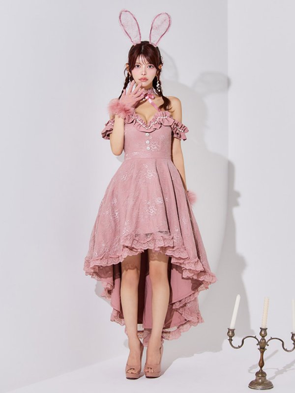 画像11: 【SALE!!】【即日発送！】【ハロウィン】 バニーショートインロングワンピース 【コスプレ5点セット】【XS-XLサイズ/2カラー】[HC03]