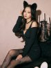 画像22: 【即日発送！】【ハロウィン】キャットスタッズオフショルワンピース 【コスプレ4点セット】【XS-XLサイズ/２カラー】[YMT]