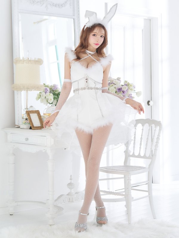 画像4: 【即日発送！】【ハロウィン】【真優川咲コラボ】セクシーバニーオールインワン【コスプレ6点セット】【XS-Lサイズ/1カラー】[OF04]