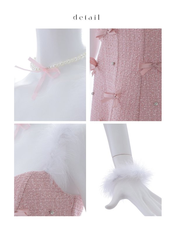 画像22: 【SALE!!】【即日発送！】【ハロウィン】猫リボンツイードワンピース 【コスプレ5点セット】 【XS-XLサイズ/2カラー】[OF01]