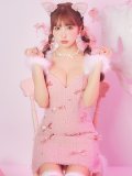 【即日発送！】【ハロウィン】猫リボンツイードワンピース 【コスプレ5点セット】 【XS-XLサイズ/2カラー】[YMT]