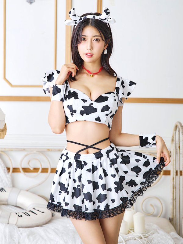 画像28: 【SALE!!】【即日発送！】【ハロウィン】カウスカートセットアップ 【コスプレ6点セット】【XS-Lサイズ/1カラー】[OF01]