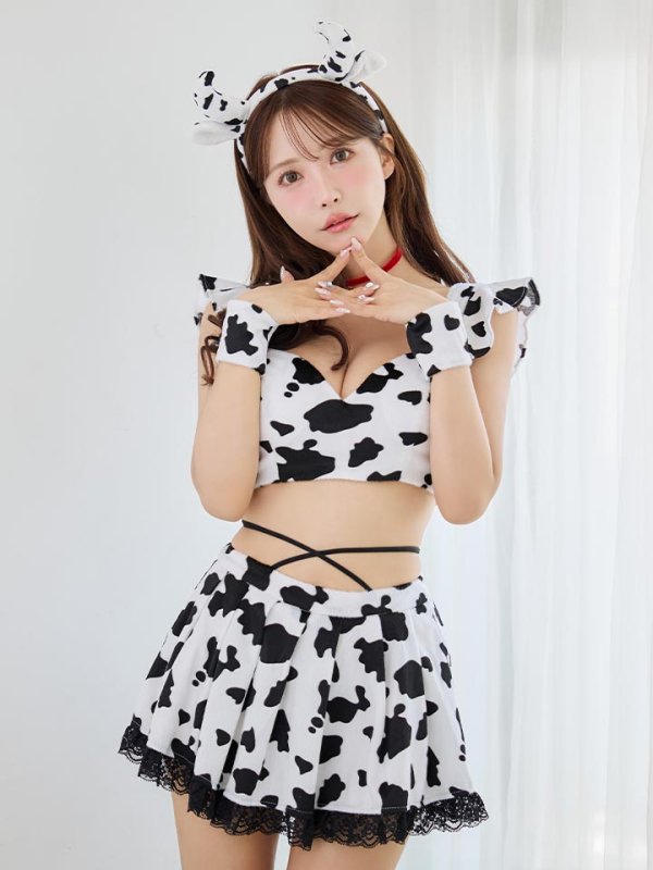 画像6: 【SALE!!】【即日発送！】【ハロウィン】カウスカートセットアップ 【コスプレ6点セット】【XS-Lサイズ/1カラー】[OF01]