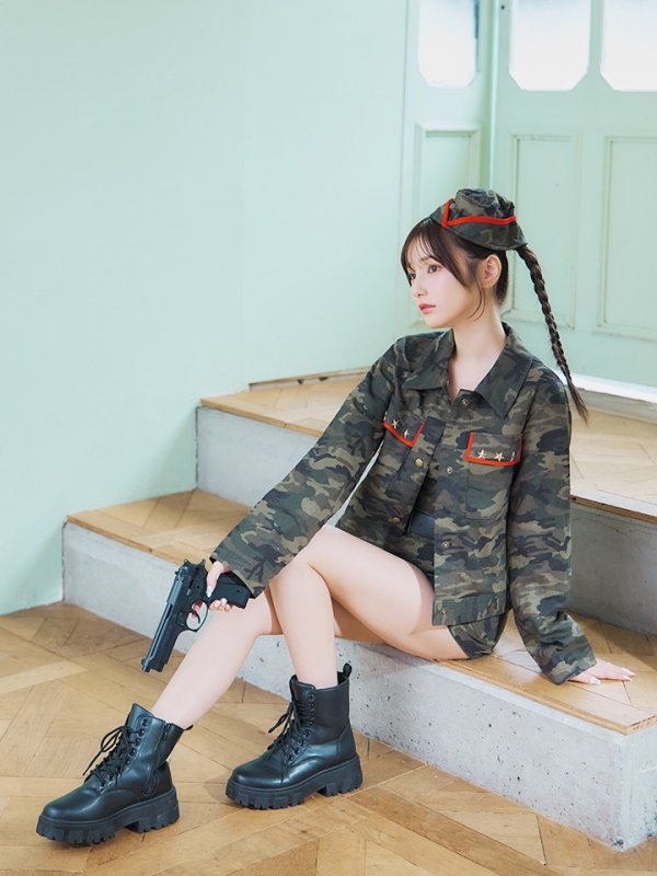 画像10: 【SALE!!】【ハロウィン】アーミーガールセットアップ 【コスプレ6点セット】 【XS-Lサイズ/1カラー】[HC03]