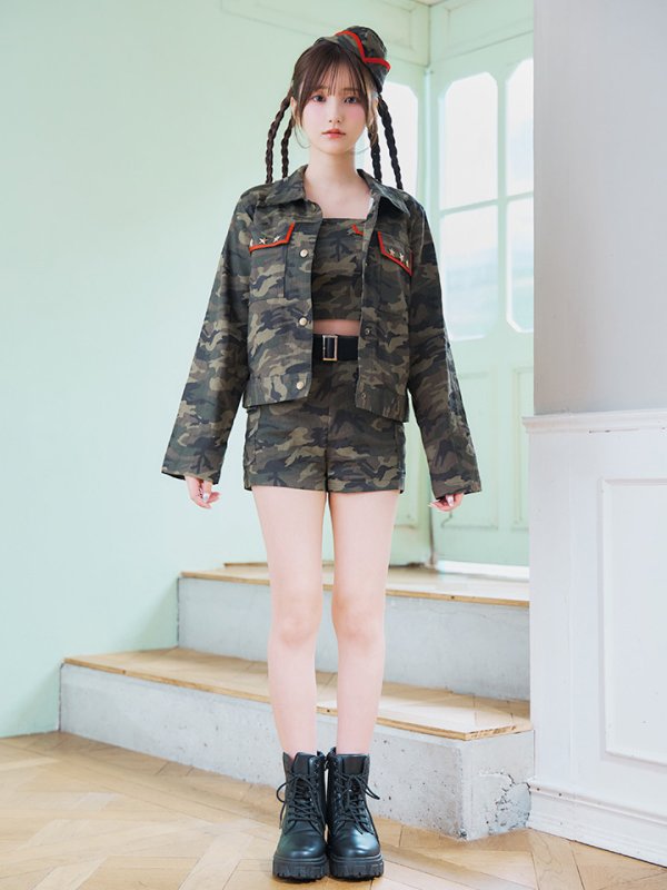 画像4: 【SALE!!】【ハロウィン】アーミーガールセットアップ 【コスプレ6点セット】 【XS-Lサイズ/1カラー】[HC03]