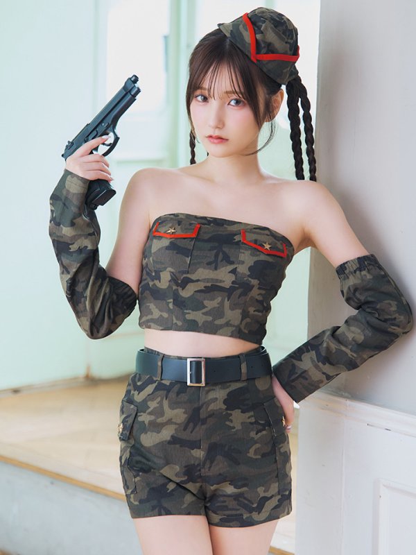 画像7: 【SALE!!】【ハロウィン】アーミーガールセットアップ 【コスプレ6点セット】 【XS-Lサイズ/1カラー】[HC03]