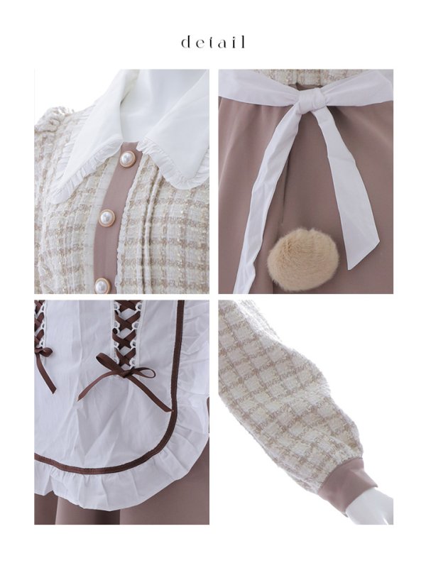 画像23: 【SALE!!】【即日発送！】【ハロウィン】ベアメイドワンピース 【コスプレ4点セット】 【S-XLサイズ/1カラー】[HC03]