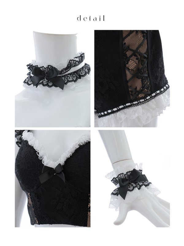 画像48: 【SALE!!】【即日発送！】【ハロウィン】 総レースバニーフリルセットアップ【コスプレ7点セット】【XS-Lサイズ/3カラー】[OF04]