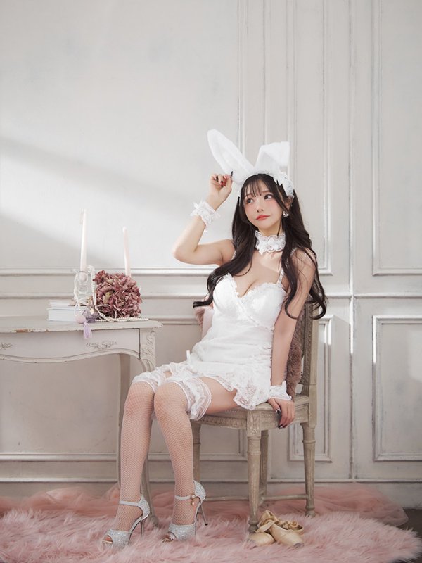 画像5: 【SALE!!】【即日発送！】【ハロウィン】 総レースバニーミニマーメイドワンピ【コスプレ6点セット】【XS-Lサイズ/3カラー】[OF04]