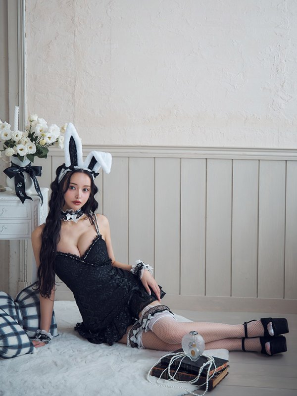 画像10: 【SALE!!】【即日発送！】【ハロウィン】 総レースバニーミニマーメイドワンピ【コスプレ6点セット】【XS-Lサイズ/3カラー】[OF04]