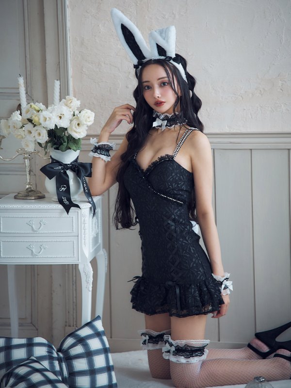 画像3: 【SALE!!】【即日発送！】【ハロウィン】 総レースバニーミニマーメイドワンピ【コスプレ6点セット】【XS-Lサイズ/3カラー】[OF04]