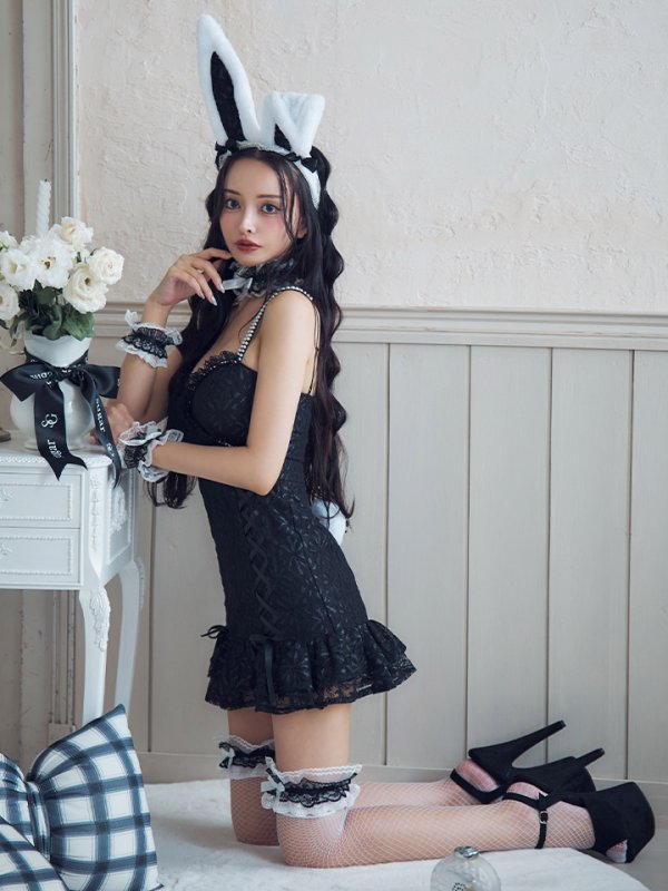 画像5: 【SALE!!】【即日発送！】【ハロウィン】 総レースバニーミニマーメイドワンピ【コスプレ6点セット】【XS-Lサイズ/3カラー】[OF04]